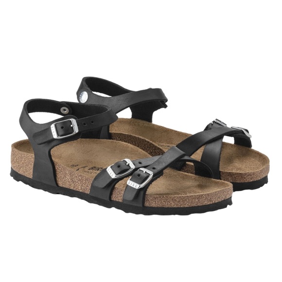 Birkenstock Kumba Black Oiled Leather Sandal Size 37 (6-6.5 Women’s ) - Picture 1 of 9